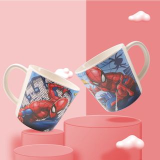 Ly Melamine tay cầm in hình Marvel