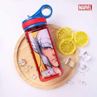 Bình nước vuông kèm ống hút xinh xắn in hình Disney cho bé