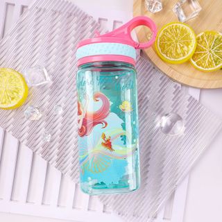 Bình nước vuông kèm ống hút xinh xắn in hình Disney cho bé