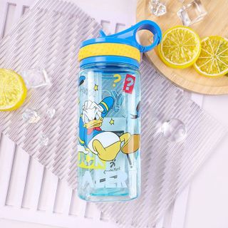 Bình nước vuông kèm ống hút xinh xắn in hình Disney cho bé
