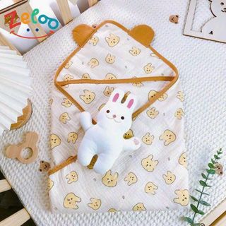 Zeloo- Choàng Ủ Xô 4 Lớp Muslin Cao Cấp