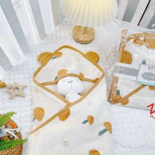 Zeloo- Choàng Ủ Xô 4 Lớp Muslin Cao Cấp