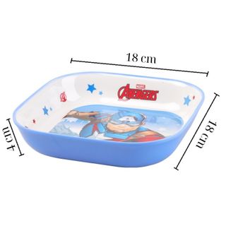Đĩa Melamine vuông chịu nhiệt in hình Marvel