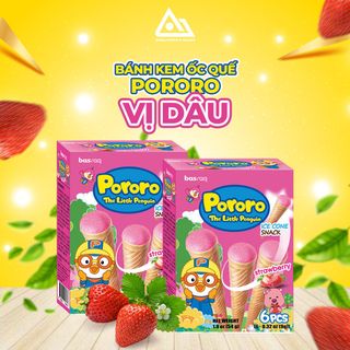 Bánh ốc quế Pororo Hàn Quốc 54g- THÙNG 20 HỘP An Gia Sweets Snacks