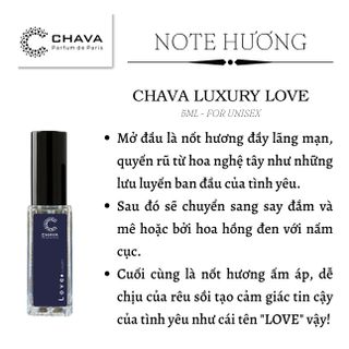 NƯỚC HOA MINI LUXURY LOVE 5ML PHONG CÁCH XỊT - CHAVA