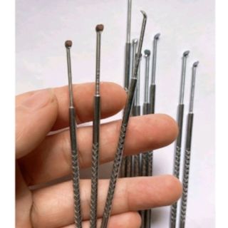 Cây lấy ráy tai Inox 12cm cán đặc cao cấp