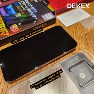 Kính Cường Lực cao cấp 10H Dekey 3D Master Glass Quintessence Có Khung Hỗ Trợ Dán Cho IPhone