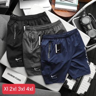 Quần đùi Nice BIG SIZE thun poly 2 da trơn láng, co giãn 4c, 3 túi khoá kéo.