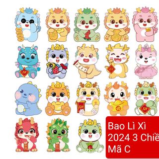 Bao Lì Xì 2024 3Chiều Chum chi bi với 100 mẫu Cưng sĩu ( Hàng Giá Tận Xưởng )
