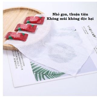 TÚI 20 VIÊN KHĂN GIẤY NÉN DÙNG 1 LẦN , KHĂN KHÔ NÉN VIÊN KẸO ĐỎ HÀN QUỐC - BỊCH 20 VIÊN KHĂN NÉN GIÁ SỈ