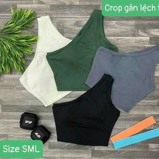 Crop gân lệch f211 4 màu size sml mới nhất 2023 Thể Thao cao cấp Siêu Đẹp Giá Sỉ, giá sỉ