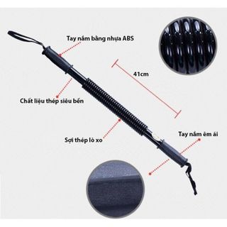 Gậy lò xo tập cơ tay, Dụng cụ bẻ tăng lực tay vai xô cơ ngực 20kg 30kg 40kg 50kg 60kg 100kg gym thể thao hiệu quả - SP043