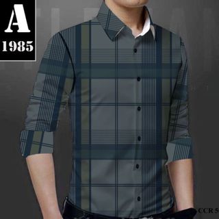 Áo sơ mi nam dài tay màu trơn chất lụa chống nhăn, áo sơ mi nam công sở