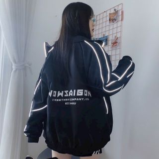 Áo Khoác DÙ VIỀN PHẢN QUANG NOWSAIGON Form rộng Unisex_2022 chất vải 3 lớp dày dặn