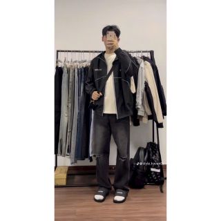 Áo Khoác DÙ VIỀN PHẢN QUANG NOWSAIGON Form rộng Unisex_2022 chất vải 3 lớp dày dặn