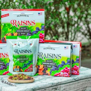 Nho khô Sunview Ransins hộp giấy 1kg