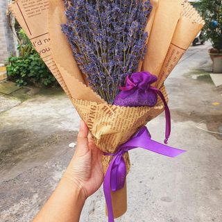 Bó 100 cành Hoa khô Lavender nhập khẩu đẹp làm quà tặng giá sỉ