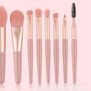 Bộ cọ hồng 8 cây đa năng mịn mượt - Tặng kèm túi Zip
