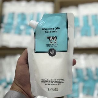 Muối Tắm Sữa Bò Trắng Da Q10 Salt Scrub