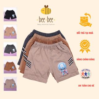 Quần đùi bé trai Beebee, size từ 11 đến 29kg, chất liệu cotton 2 chiều cao cấp, mềm mịn và thoáng mát giá sỉ
