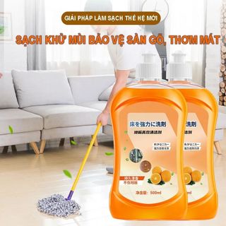 Chai nước lau nhà hương cam 500ml, nước lau sàn nhà, sàn gỗ chuyên dụng, tẩy rửa sạch bóng, lưu hương dễ chịu giá sỉ