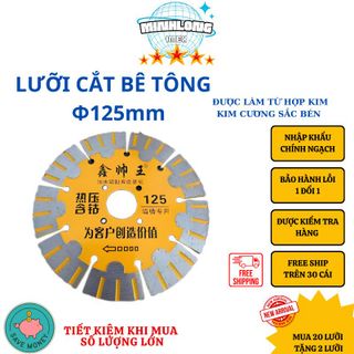 COMBO 3 Lưỡi cắt bê tông 230 - 125 - 114mm, tường, gạch, đá, cắt khô ướt, hợp kim cao cấp, chịu nhiệt, mài mòn tốt chất lượng cao