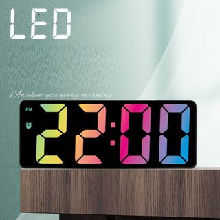 Đồng hồ để bàn đèn led RGB có báo thức