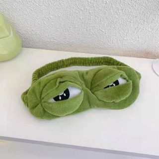 Băng đô rửa mặt cài tóc hình ếch vải nhung co dãn 3D kiêm miếng bịt mắt cute ngộ nghĩnh cho nam và nữ (BM001)