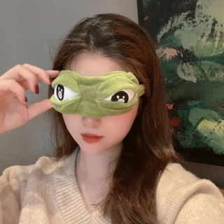 Băng đô rửa mặt cài tóc hình ếch vải nhung co dãn 3D kiêm miếng bịt mắt cute ngộ nghĩnh cho nam và nữ (BM001)