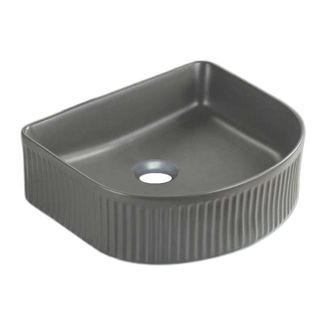 Chậu lavabo để bàn màu xám mờ hình chữ U độc đáo