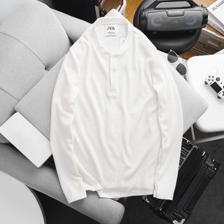 Áo thun nam chất cotton, áo phông nam cao cấp, chất 100% cotton dệt kim, thiết kế cổ henley lịch lãm, vải vừa mình chất đẹp - size từ 50kg - 85kg