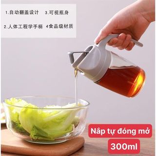 Bình đựng dầu ăn nắp tự đóng mở CT300 size 300ml giá sỉ