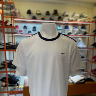 Áo Thun Trắng Cổ Viền Xanh