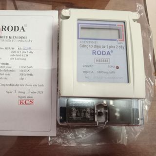 Công tơ điện tử 10/40A RODA 1 pha 2 dây