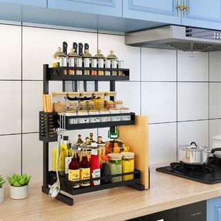 KỆ GIA VỊ 3 TẦNG INOX 34X60CM