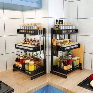 KỆ GIA VỊ 3 TẦNG INOX 34X60CM