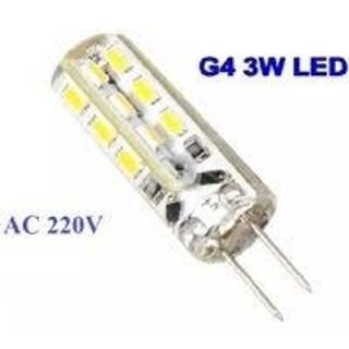 Bóng led ngón chân ghim G4 3W 220V ( trắng, vàng )