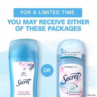 Sáp Lăn Khử Mùi SECRET PH BALANCED POWDER FRESH 24H MỸ 59G