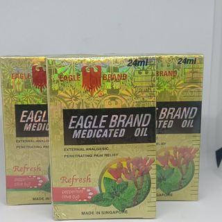 DẦU XANH CON Ó 2 NẮP TIÊU CHUẨN MỸ SX TẠI SINGAPORE 24ML ( 3 MẪU VÀNG , XANH , TRẮNG )