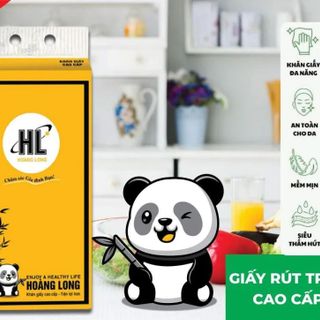 Thùng 4 gói Khăn Giấy Rút Treo Tường Vệ Sinh Hoàng Long (1360 tờ/gói)