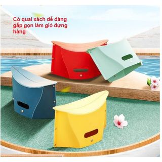 GHẾ NHỰA GẤP GỌN KẾT HỢP GIỎ XÁCH 2IN1