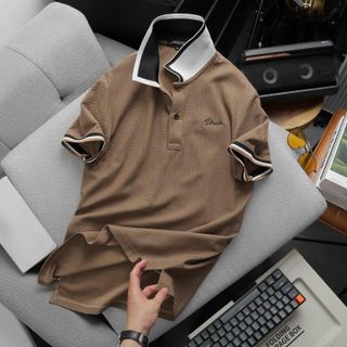 Áo Polo Shark thun trơn logo thêu tinh xảo Thun cá sấu cotton lục giác. Chất mềm mát, ngắn tay co giãn tốt