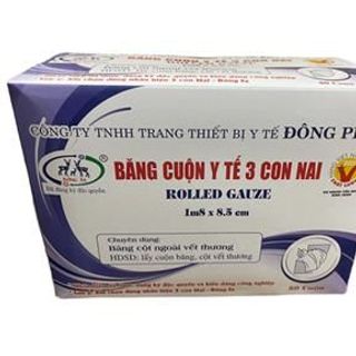 Băng Cuộn Y Tế 3 Con Nai 1m8 X 8.5cm Đông Pha (H/50c)