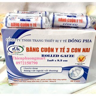 Băng Cuộn Y Tế 3 Con Nai 1m8 X 8.5cm Đông Pha (H/50c)