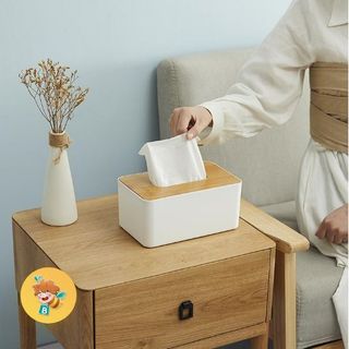 HỘP ĐỰNG KHĂN GIẤY NẮP GỖ
