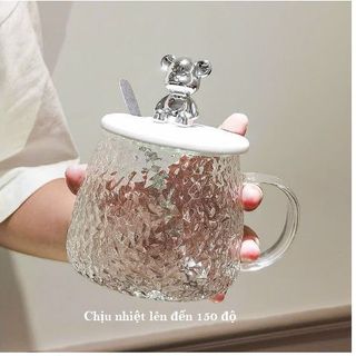 CỐC THUỶ TINH NẮP GẤU KÈM MUỖNG