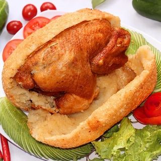 Gà bó xôi nguyên con