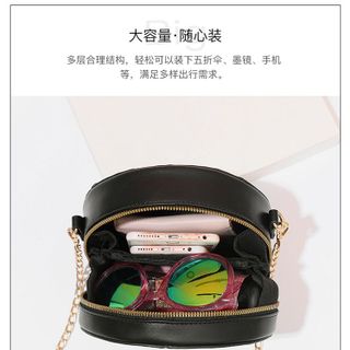 TÚI CỐP TRÒN KHÓA MÈO ĐÁNG YÊU, PHỐI XÍCH THỜI TRANG WH511 - WINNIE HOUSE