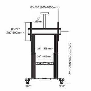 Khung treo Tivi di động North Bayou NB CF100 (70″-110″)
