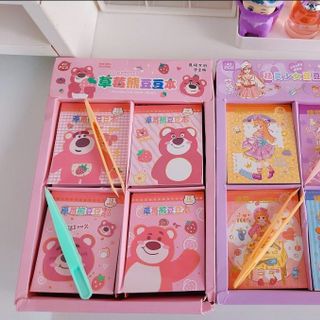 SỔ 12 TỜ STICKER CẮT SẴN HYZL, (MỖI LỐC TẶNG KÈM 2 NHÍP)